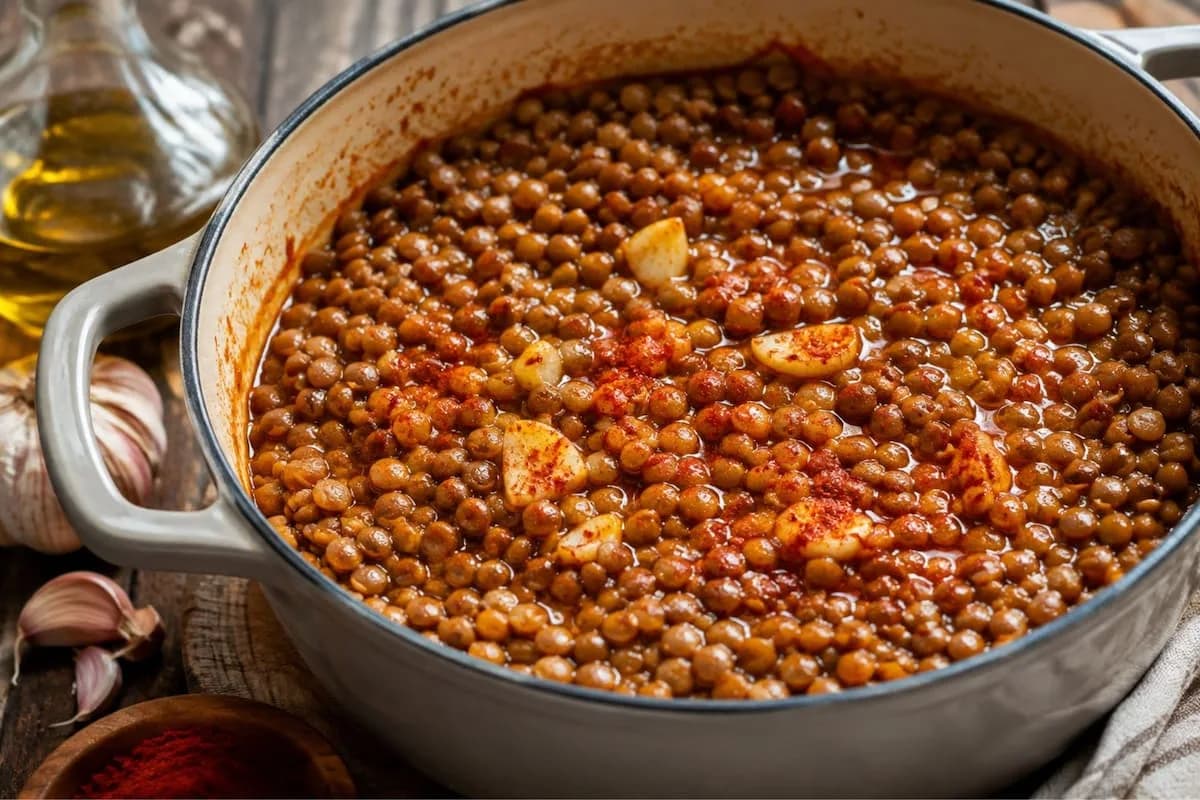 Chefs vascos revelan el truco para unas lentejas perfectas: aceite de oliva, ajo y pimentón