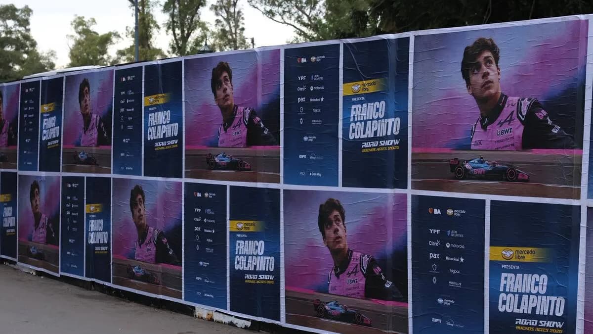 Franco Colapinto en Palermo: el road show de Fórmula 1 en vivo