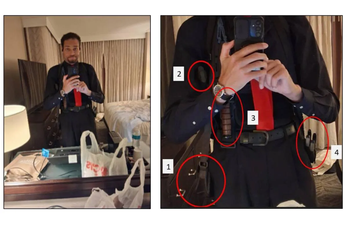 Acusado de atacar a Trump se fotografió armado en su habitación del hotel