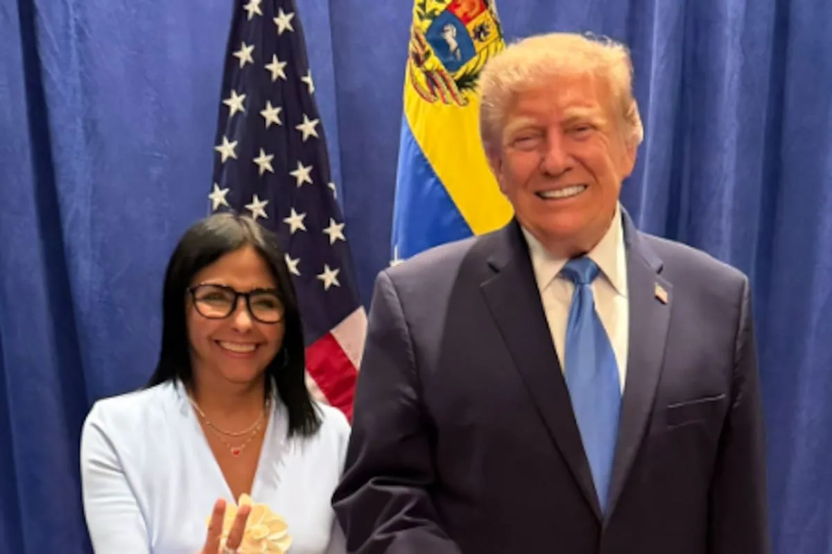 Delcy Rodríguez calificó su primer encuentro con Donald Trump en Nueva York como “una reunión histórica”