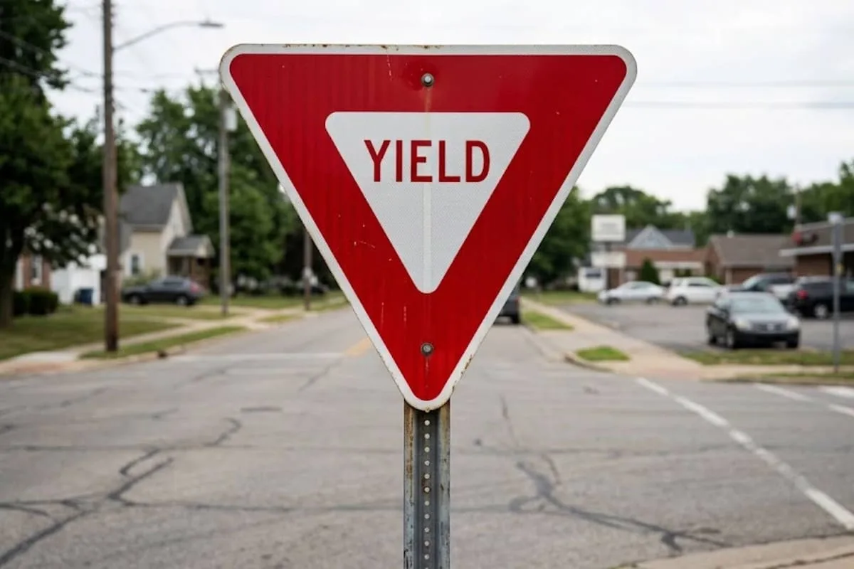 Qué significa el triángulo invertido con borde rojo en las rutas de Estados Unidos