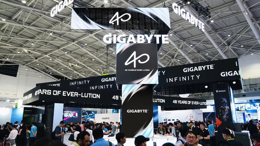 GIGABYTE celebró 40 años en Computex 2026 con nuevas placas madre y periféricos