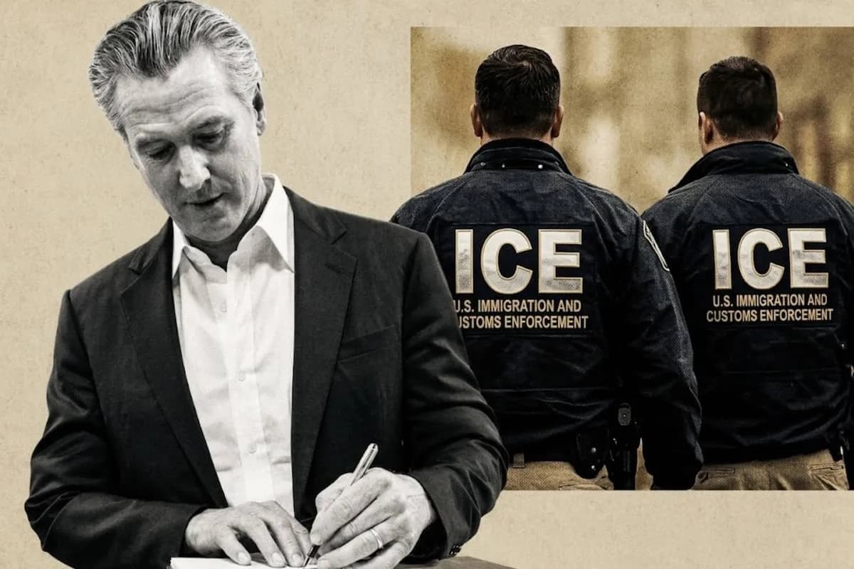 California: bloquean la ley de Newsom que exigía identificación al ICE