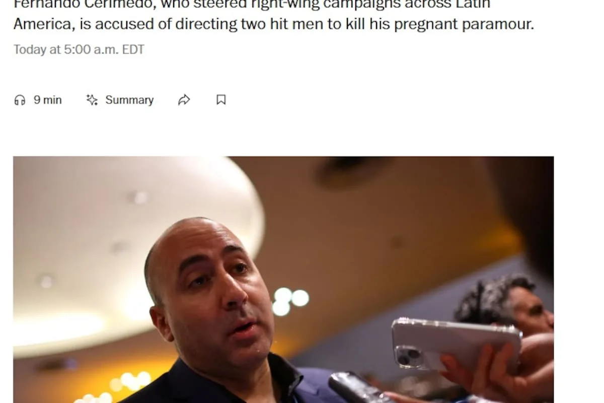 The Washington Post publicó un perfil de Cerimedo: “Impulsó MAGA en América Latina y ahora está acusado de ordenar un asesinato”