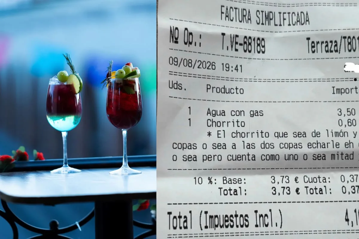 Salió a tomar una copa a una terraza, pero cuando recibió el ticket un detalle lo descolocó