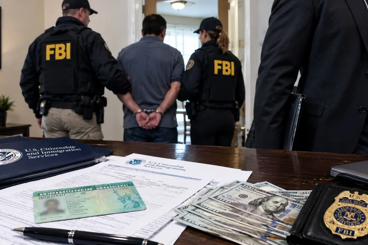 Acusado por el FBI: era oficial del Uscis y fue arrestado por el cobro de green cards y ciudadanías de inmigrantes en EE.UU.