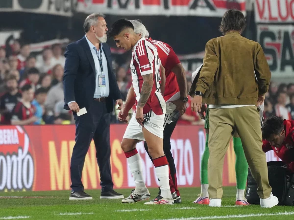 River y un arranque fatal ante Huracán: lesión de Thiago Almada, gol del Globo y las lágrimas del pibe Tobías Andrada al pedir el cambio