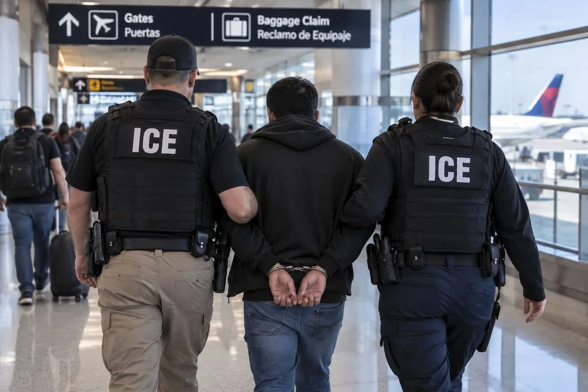 Oficial: los estatus migratorios que entran en el radar del ICE para detenciones en aeropuertos de EE.UU.