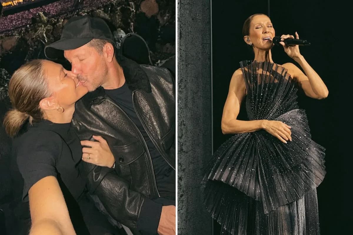 “Una fuerza divina”: la emoción de Carla Pereyra al ver cantar a Céline Dion en París junto a Diego Simeone