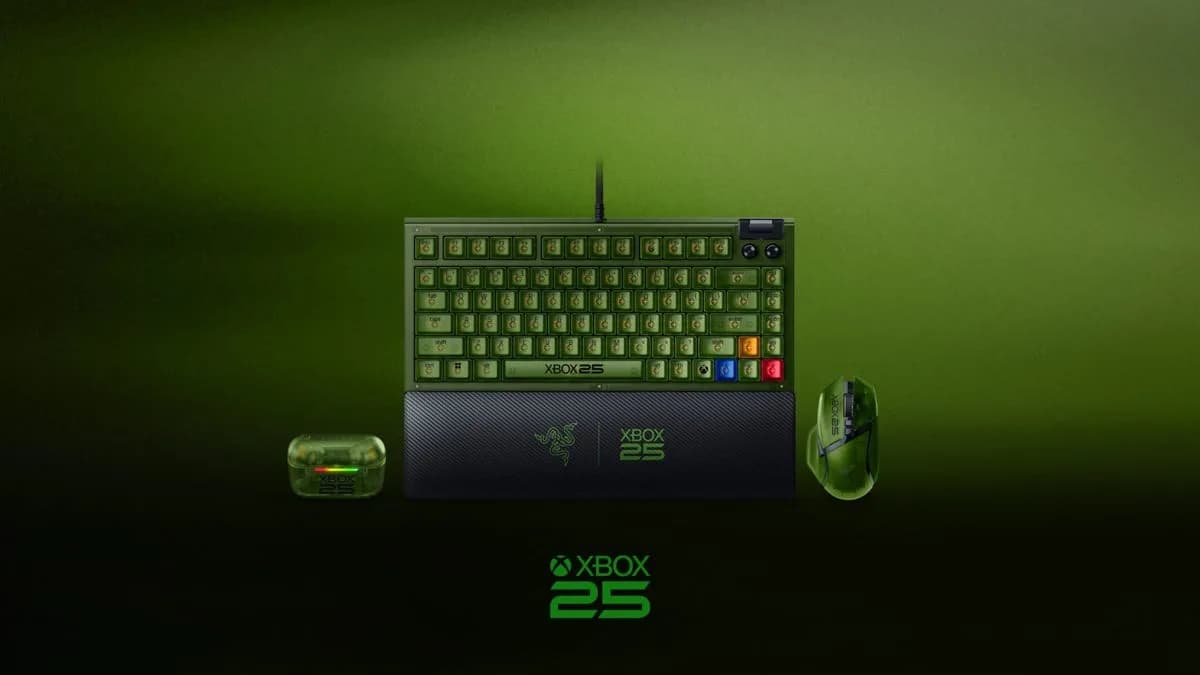 Xbox 25 años: Razer lanzó teclado, mouse y auriculares en verde translúcido