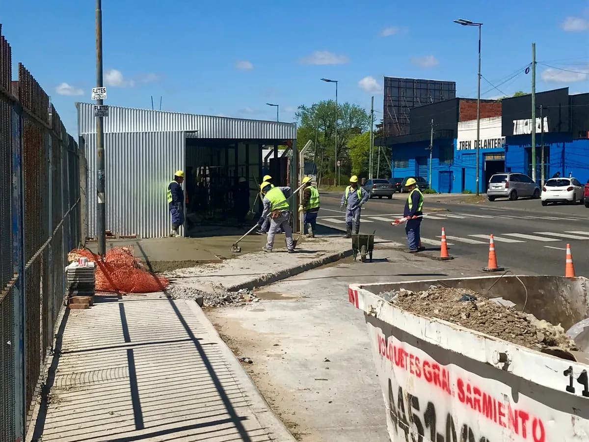 Avanzan las obras en la estación cabecera del Urquiza y arman los andenes provisorios