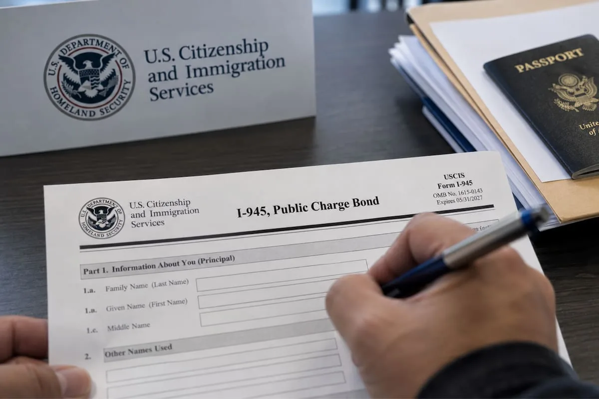 El aviso del Uscis sobre el Formulario I-945 de carga pública para aplicantes de residencia permanente