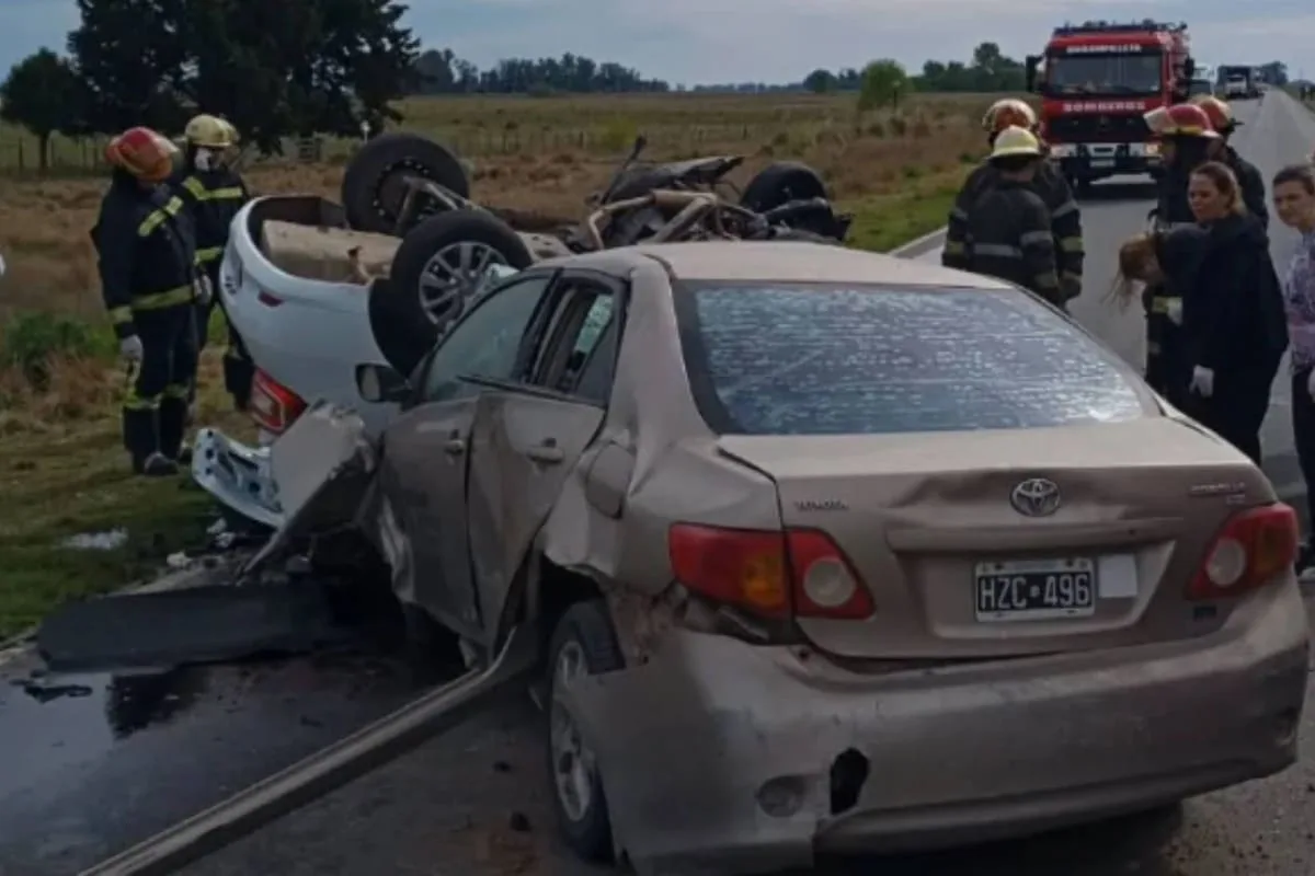 Choque frontal en la ruta 65: cuatro muertos entre Pirovano y Urdampilleta