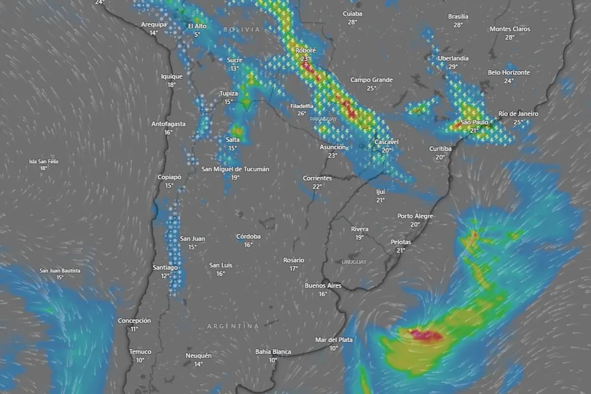Hay alerta amarilla por tormentas y nevadas para este miércoles 30 de septiembre: las provincias afectadas
