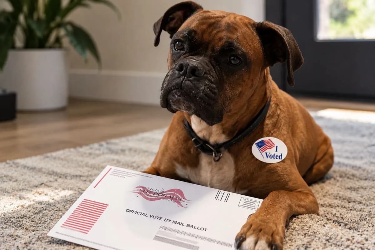 California: registró a su perra para votar y ahora paga carteles contra el fraude