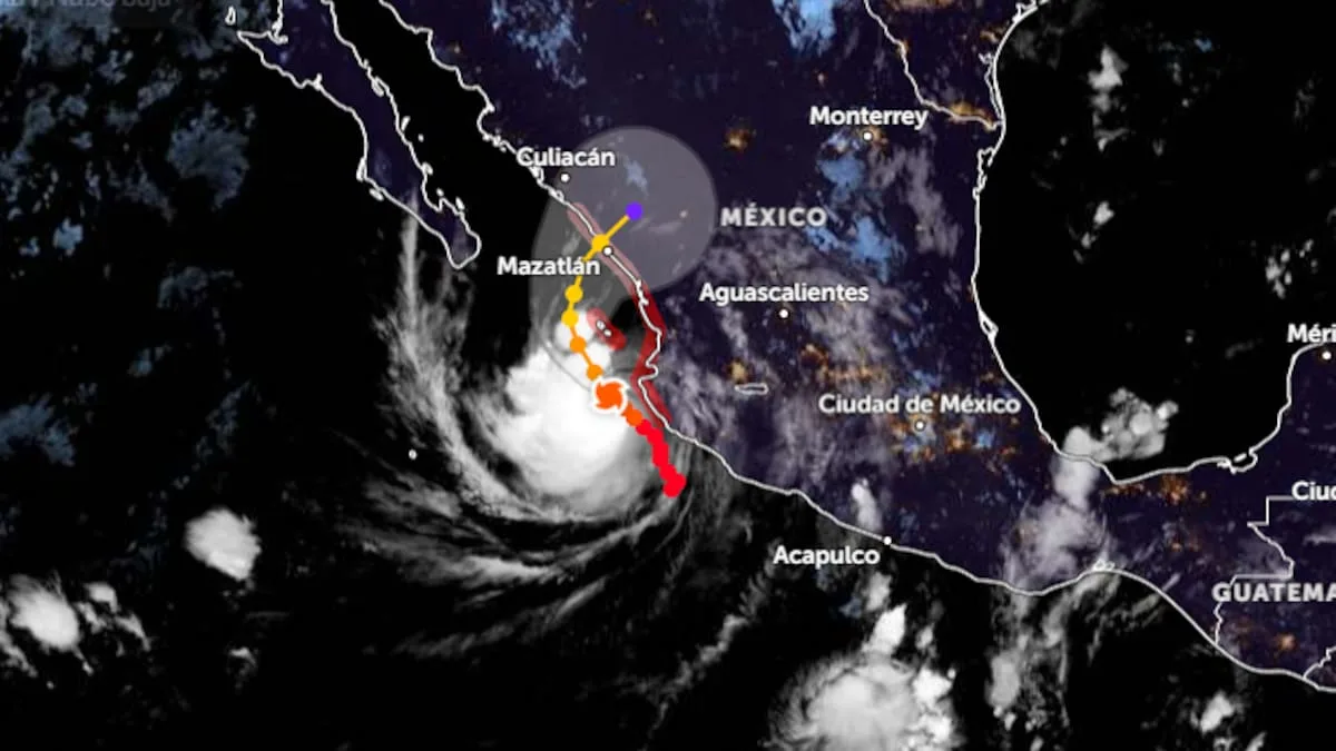 Huracán Simón: categoría 3 frente a México y giro a tierra a mitad de semana