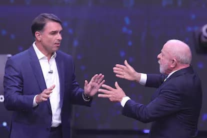 Lula y Flávio Bolsonaro chocaron por corrupción e inseguridad en el primer debate del balotaje en Brasil