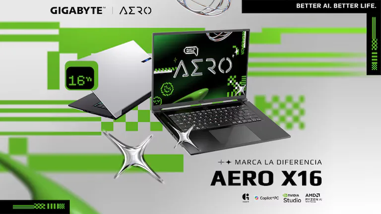 GIGABYTE AERO X16 llega a la Argentina: la notebook para creadores con pantalla Pantone y RTX