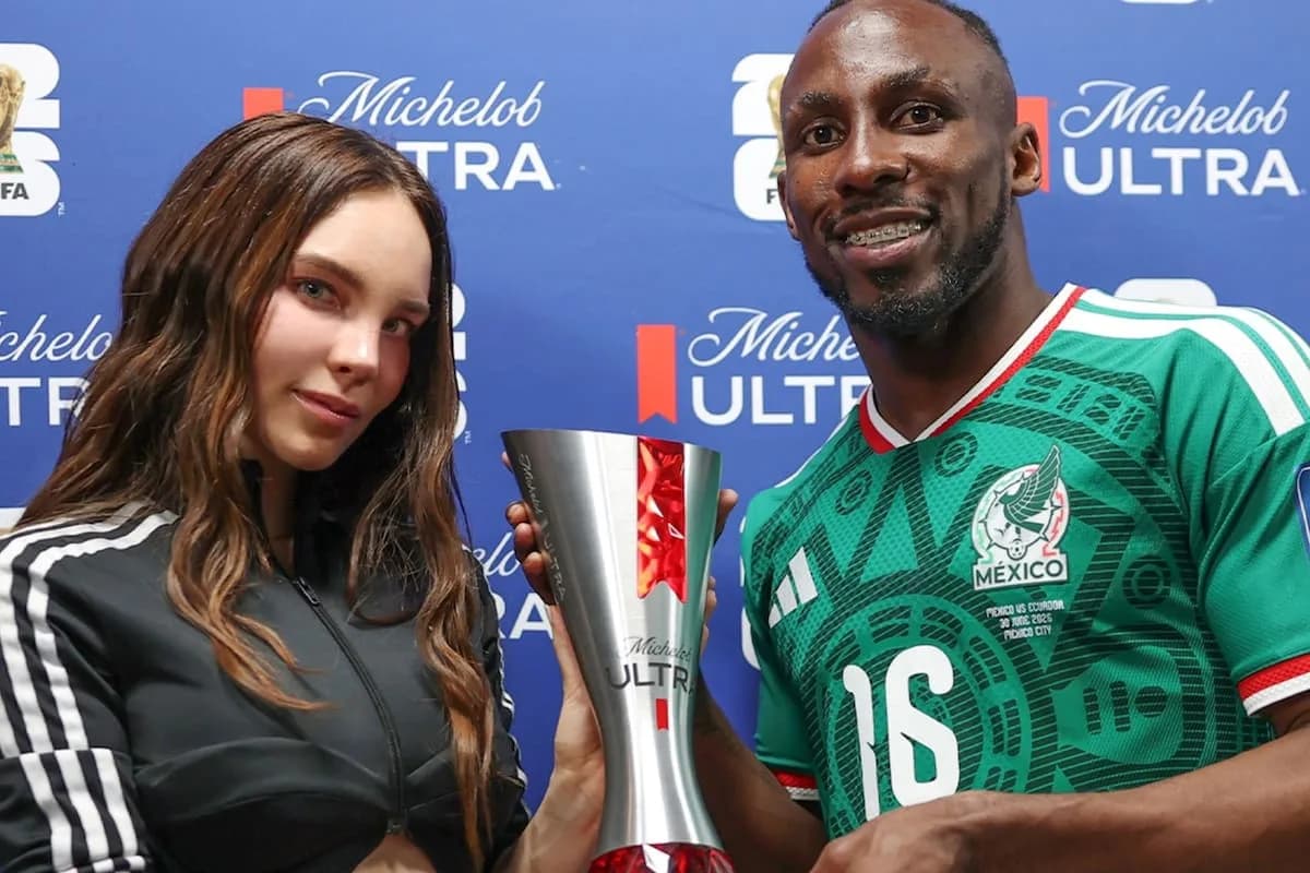 Belinda, de estrella pop a figura del Mundial: entregó el premio al mejor jugador y conoció a Miguel Bosé