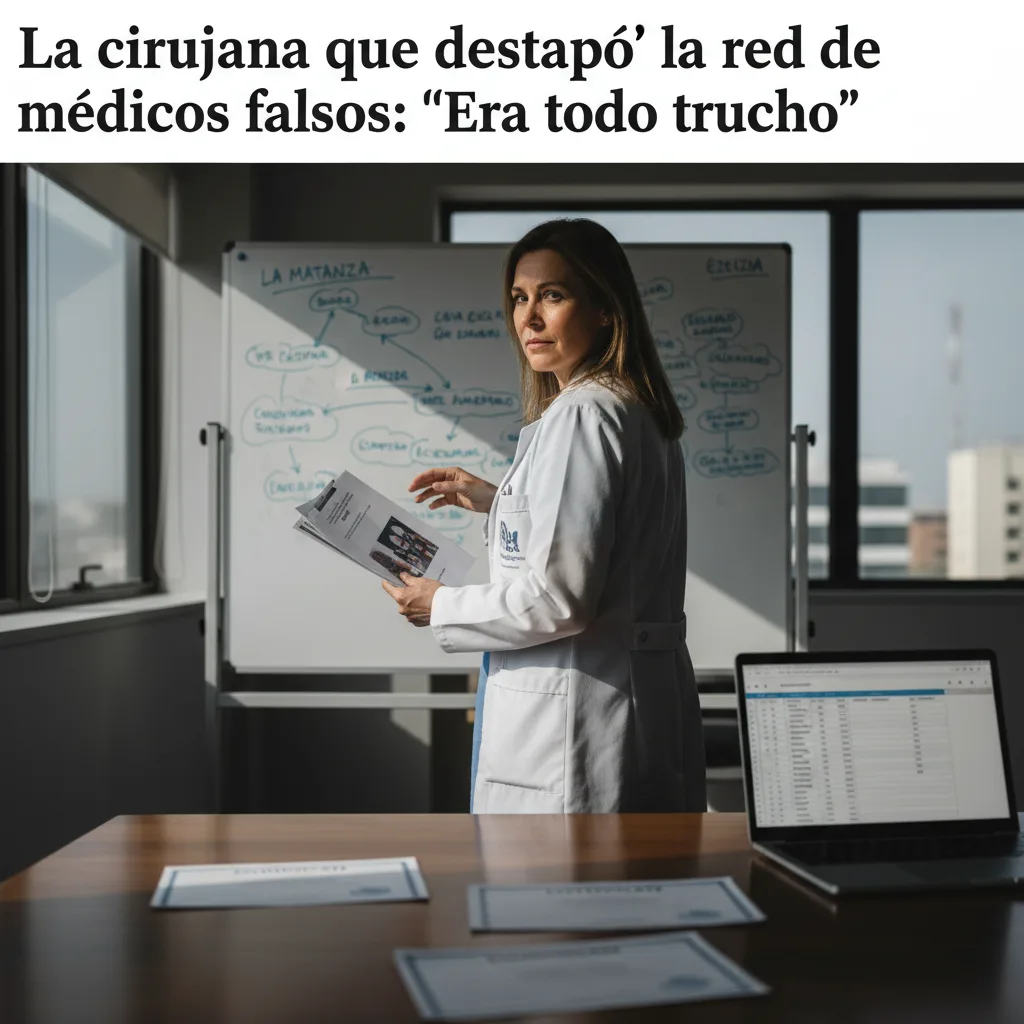 La cirujana que destapó la red de médicos falsos: "Era todo trucho"