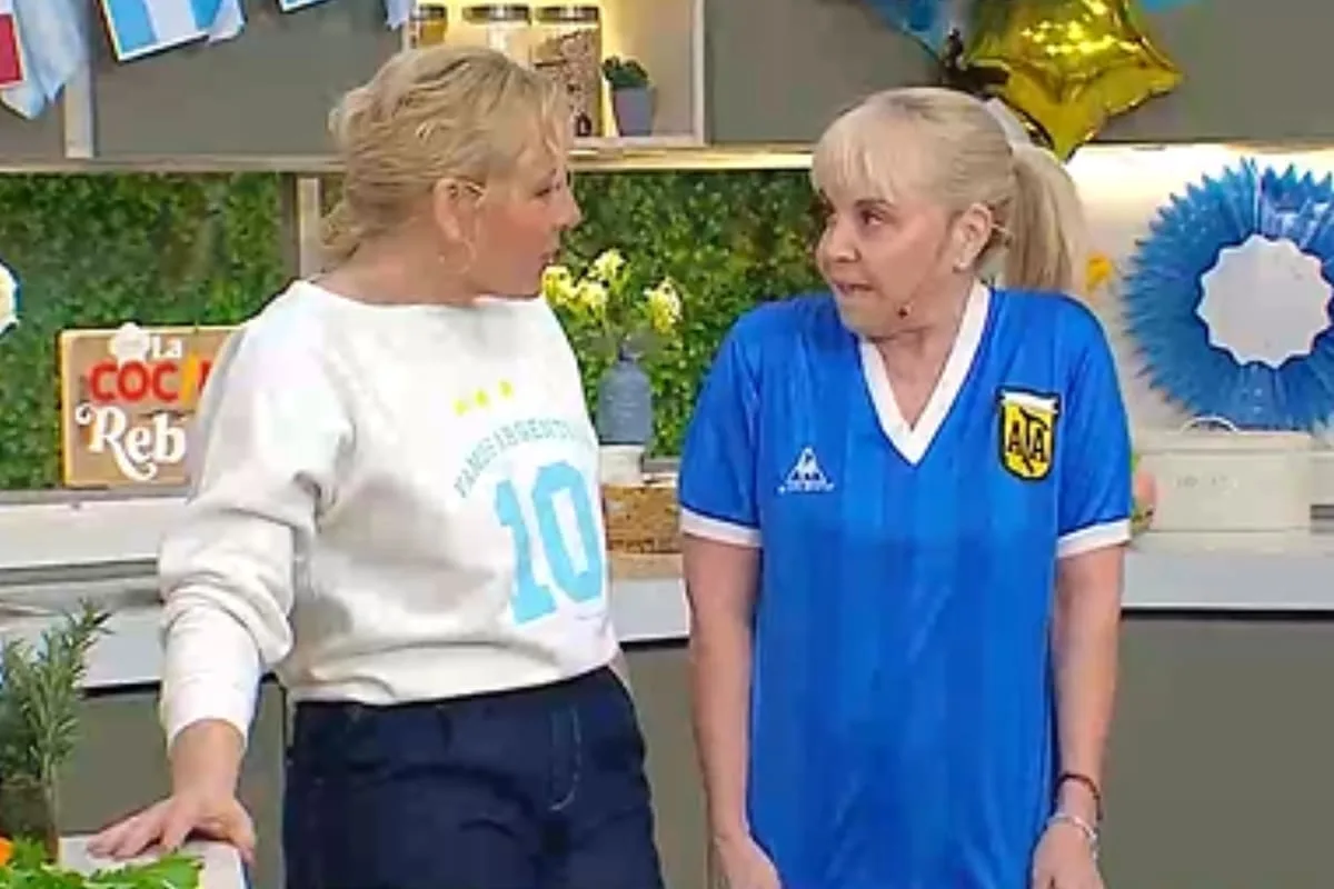 Claudia Villafañe recordó a Maradona con la camiseta azul del 86 antes de Argentina-Inglaterra