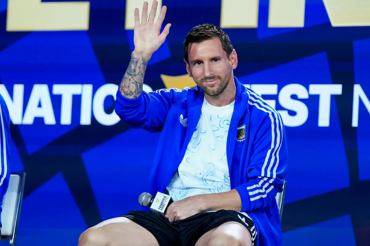 Messi y Scaloni, en un evento con Trump y Djokovic antes de la final del Mundial