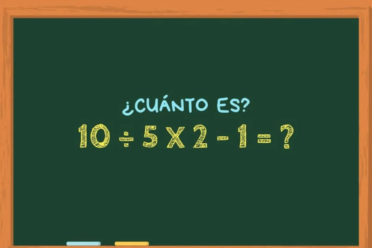 10 ÷ 5 x 2 - 1: el cálculo matemático que divide a las redes