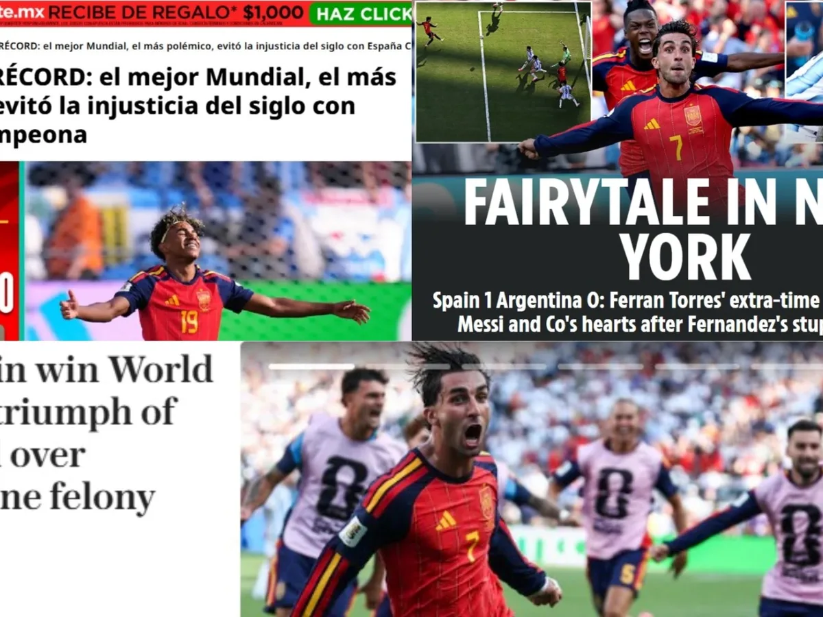 Reacción mundial: la prensa extranjera celebró el triunfo de España sobre Argentina