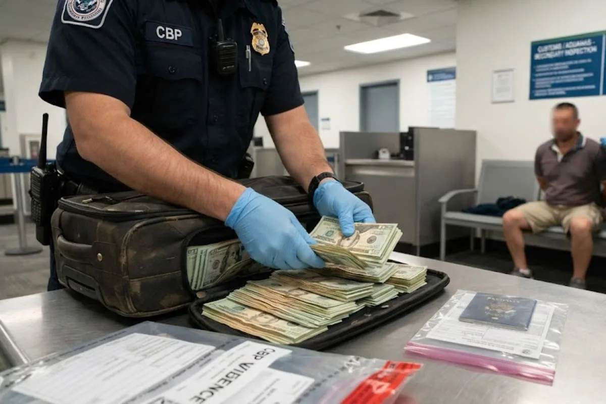 Dijo que no llevaba dinero, pero la CBP encontró más de US$53.000: arrestado en Florida