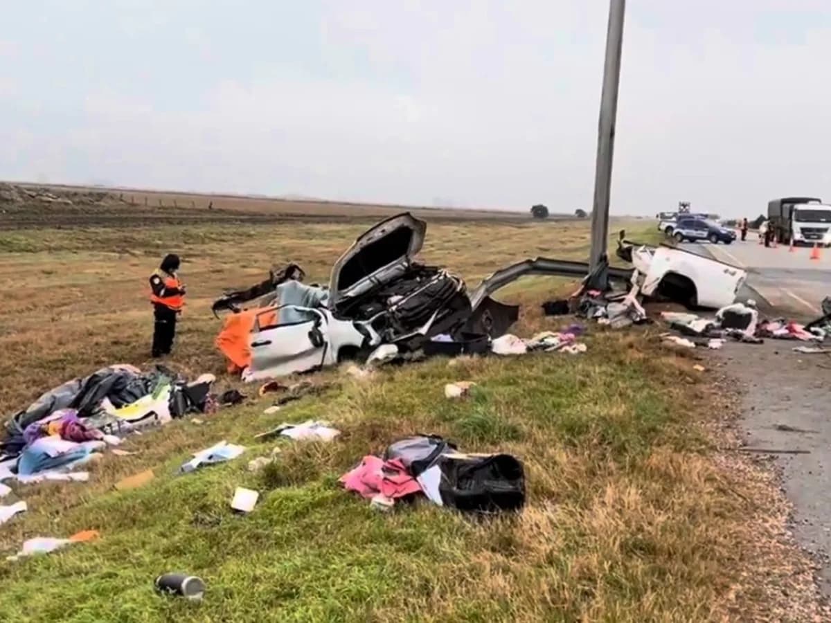Tragedia en la autopista Rosario-Córdoba: tres muertos y un grave tras un choque