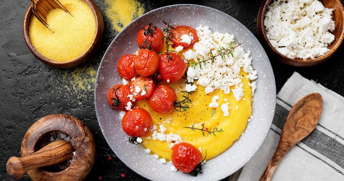 Polenta con tomates cherry y ricota: una cena liviana y sabrosa