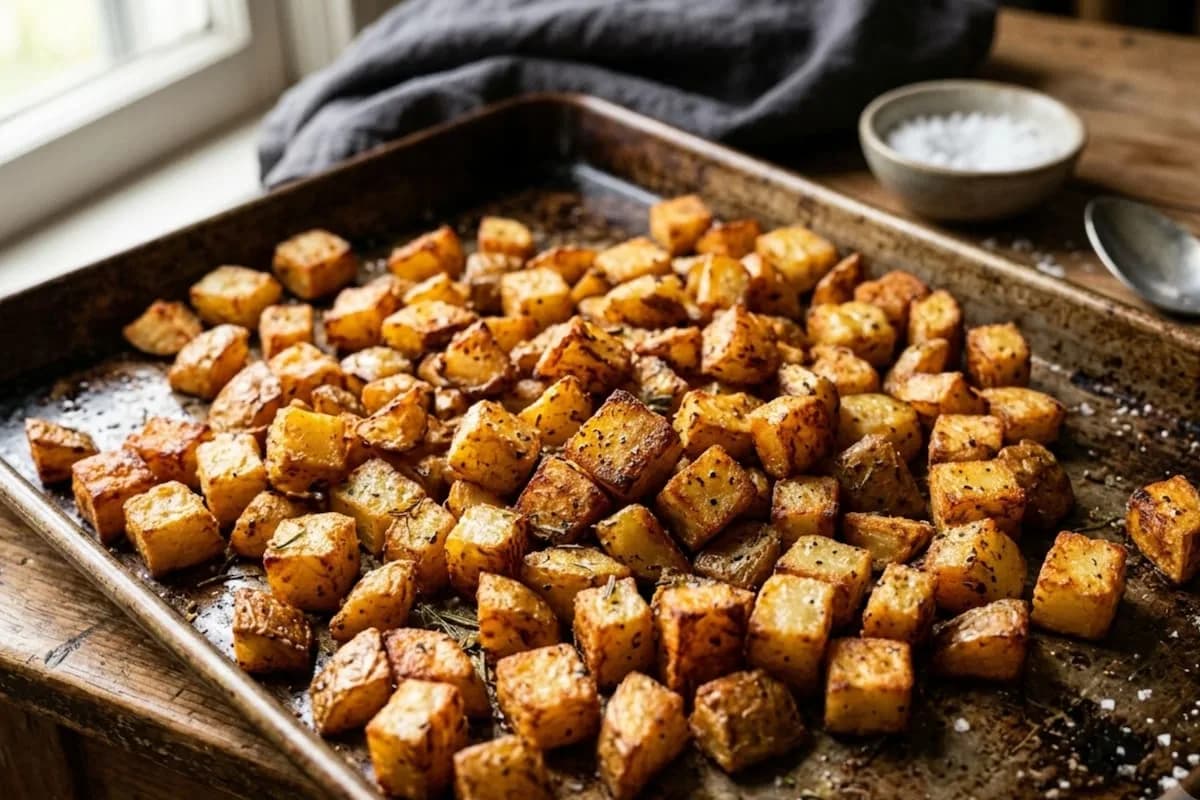 El truco de los chefs para papas al horno crocantes con poco aceite