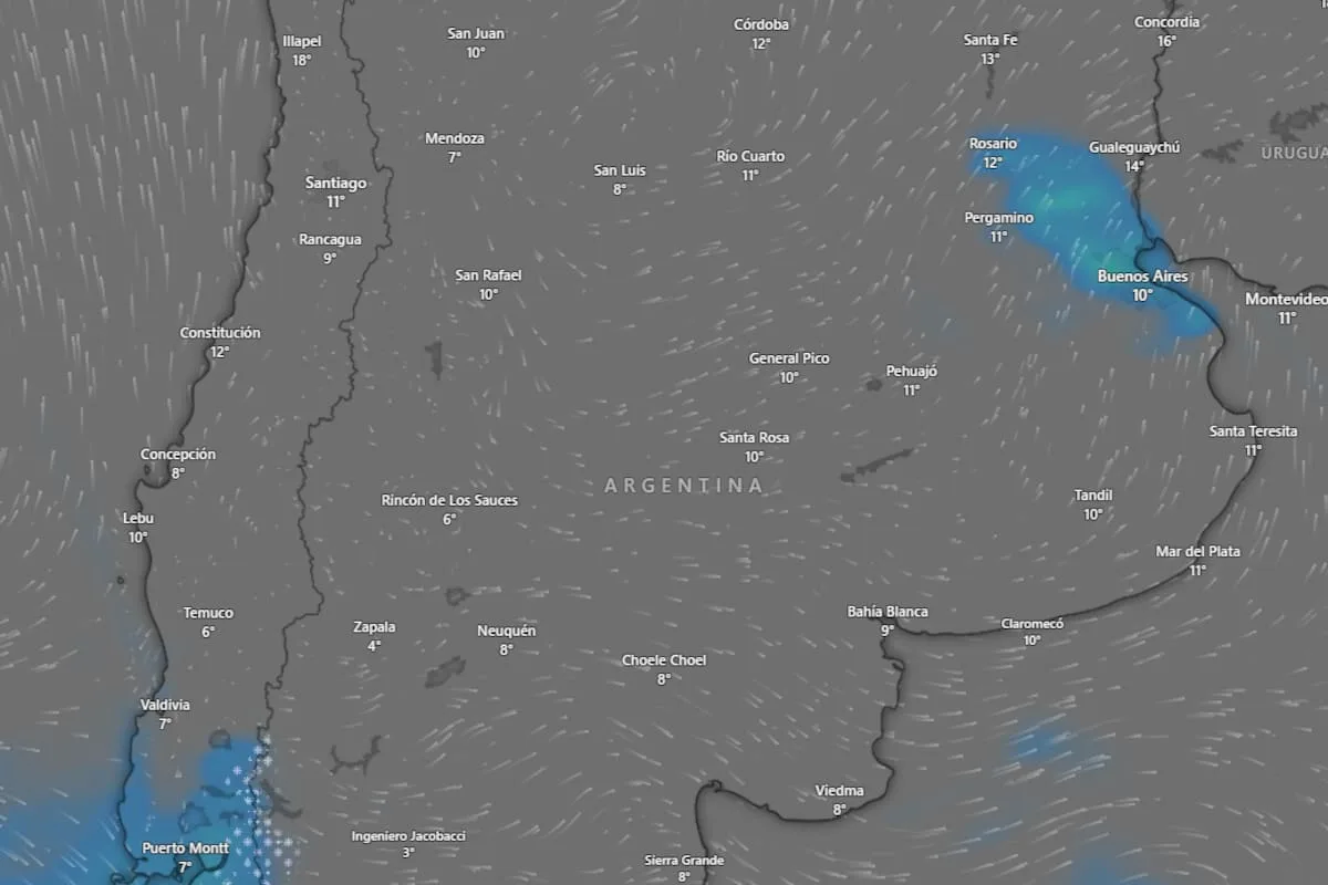 Alerta amarilla por tormentas, vientos y frío extremo: las provincias afectadas