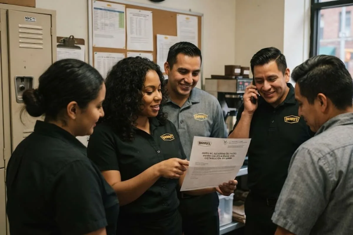 Denny's en Nueva York: US$440.000 para trabajadores por horas no pagadas