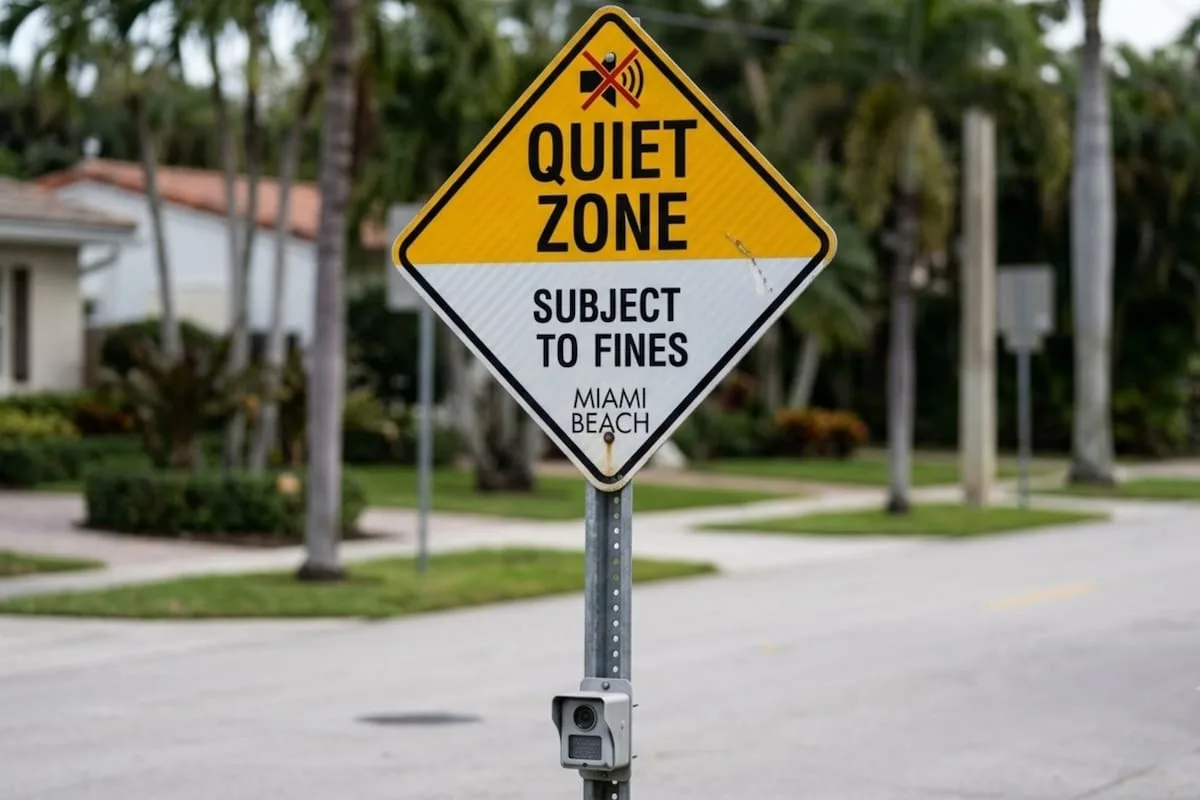 Miami Beach lanza programa piloto para reducir ruido vehicular en barrios residenciales