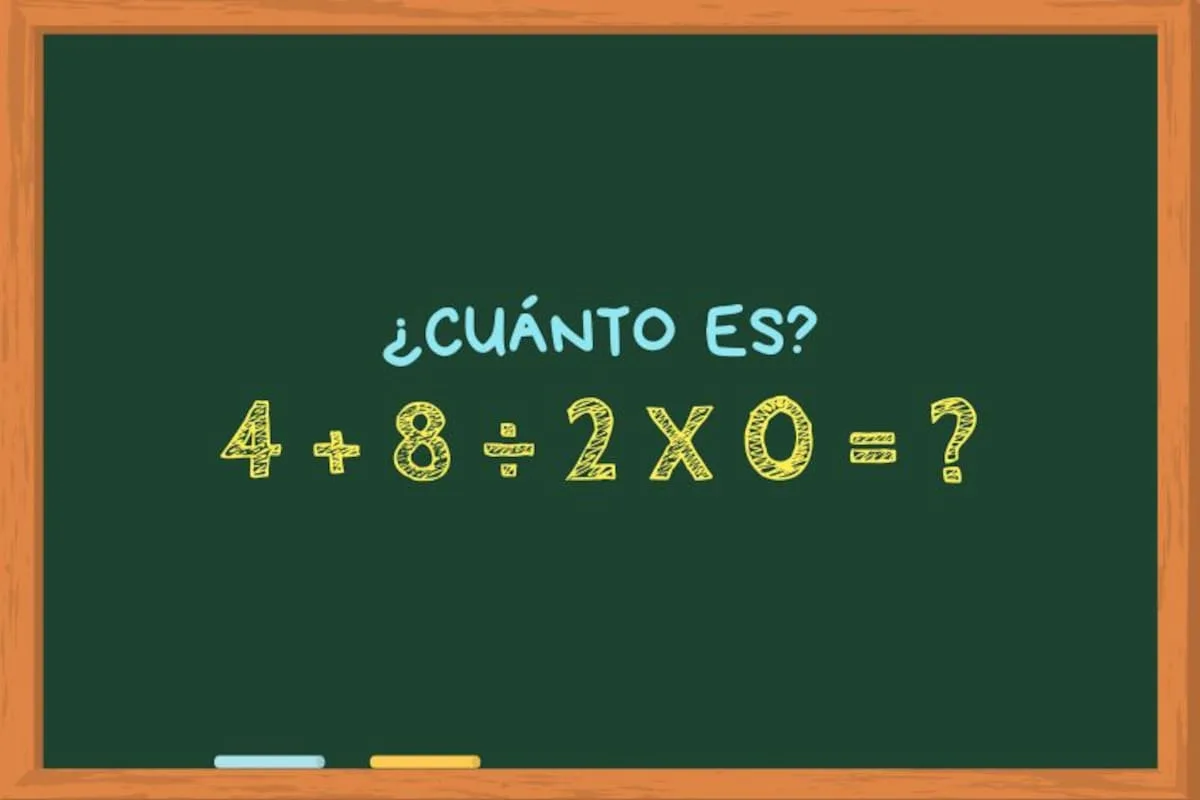 ¿Cuánto es 4 + 8 ÷ 2 x 0? El cálculo matemático que divide a las redes