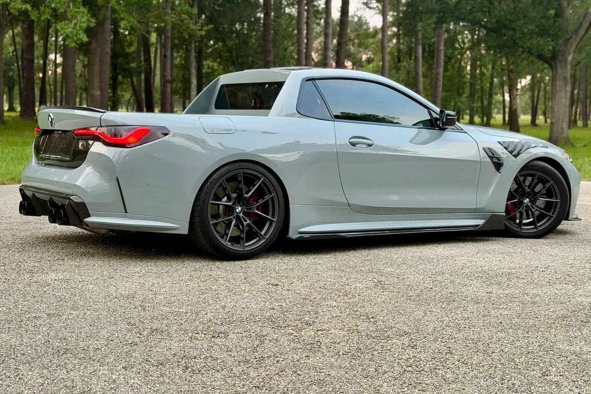 Convirtió un BMW M4 en una pickup, lo subastó por US$93.000 y generó debate