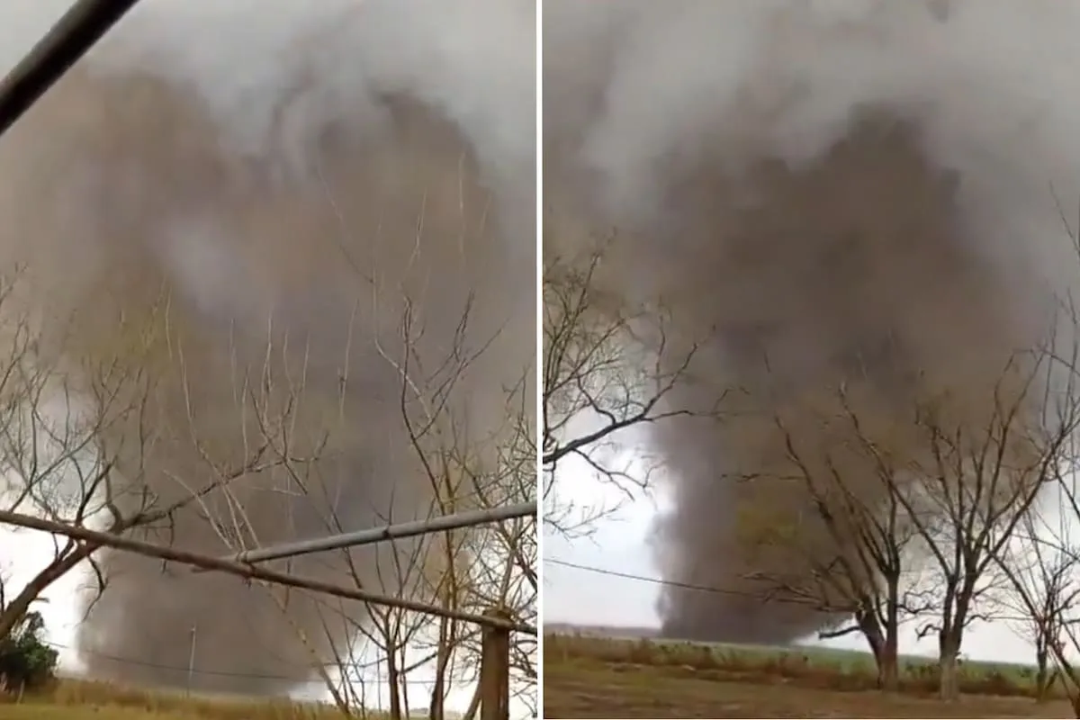 Un tornado sorprendió a Santa Fe: ráfagas de 120 km/h y daños en zona rural