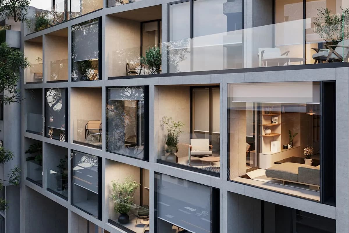Un edificio inspirado en mews londinenses abre en Palermo con plaza interna y comercios