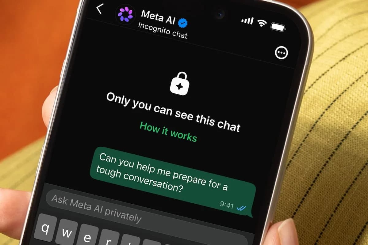WhatsApp lanza modo Incógnito para chatear con Meta AI sin dejar rastro
