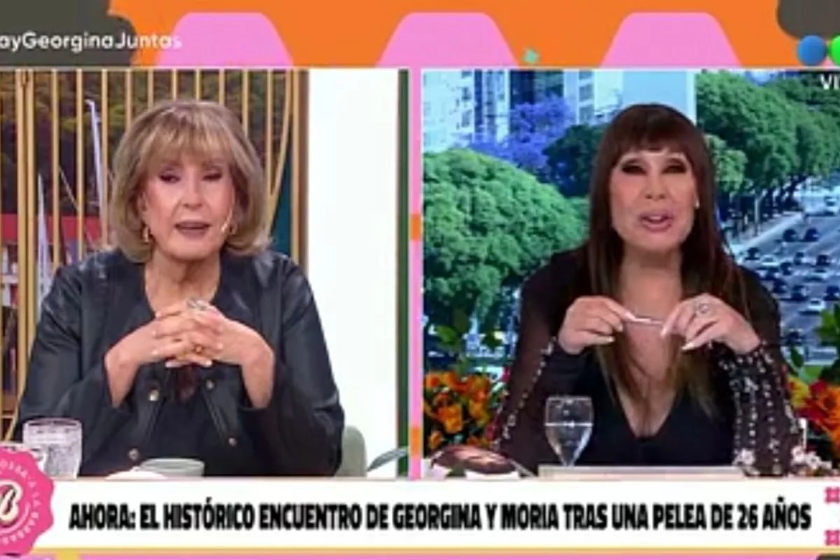 Rating: Georgina Barbarossa y Moria Casán se reconcilian en vivo con dúplex inédito
