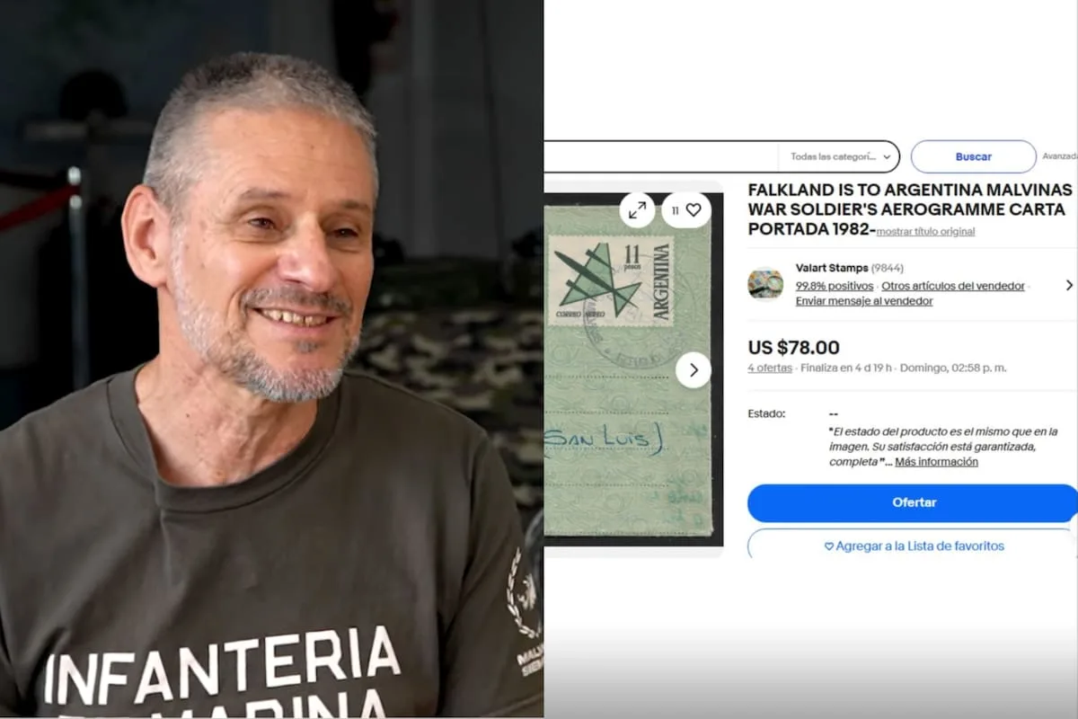 Veterano de Malvinas recuperó su carta de guerra tras frenarla en una subasta